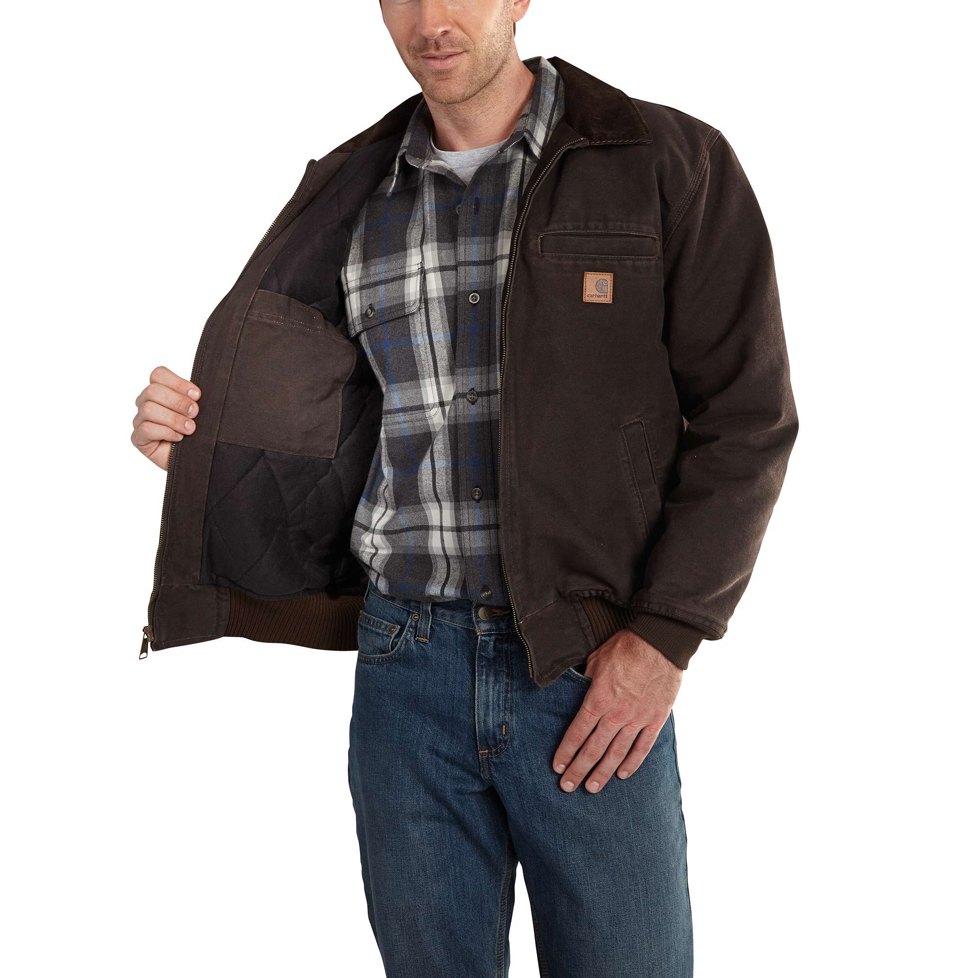 Bankston Quilted Flannel-Lined Bomber Jacket - Image 4