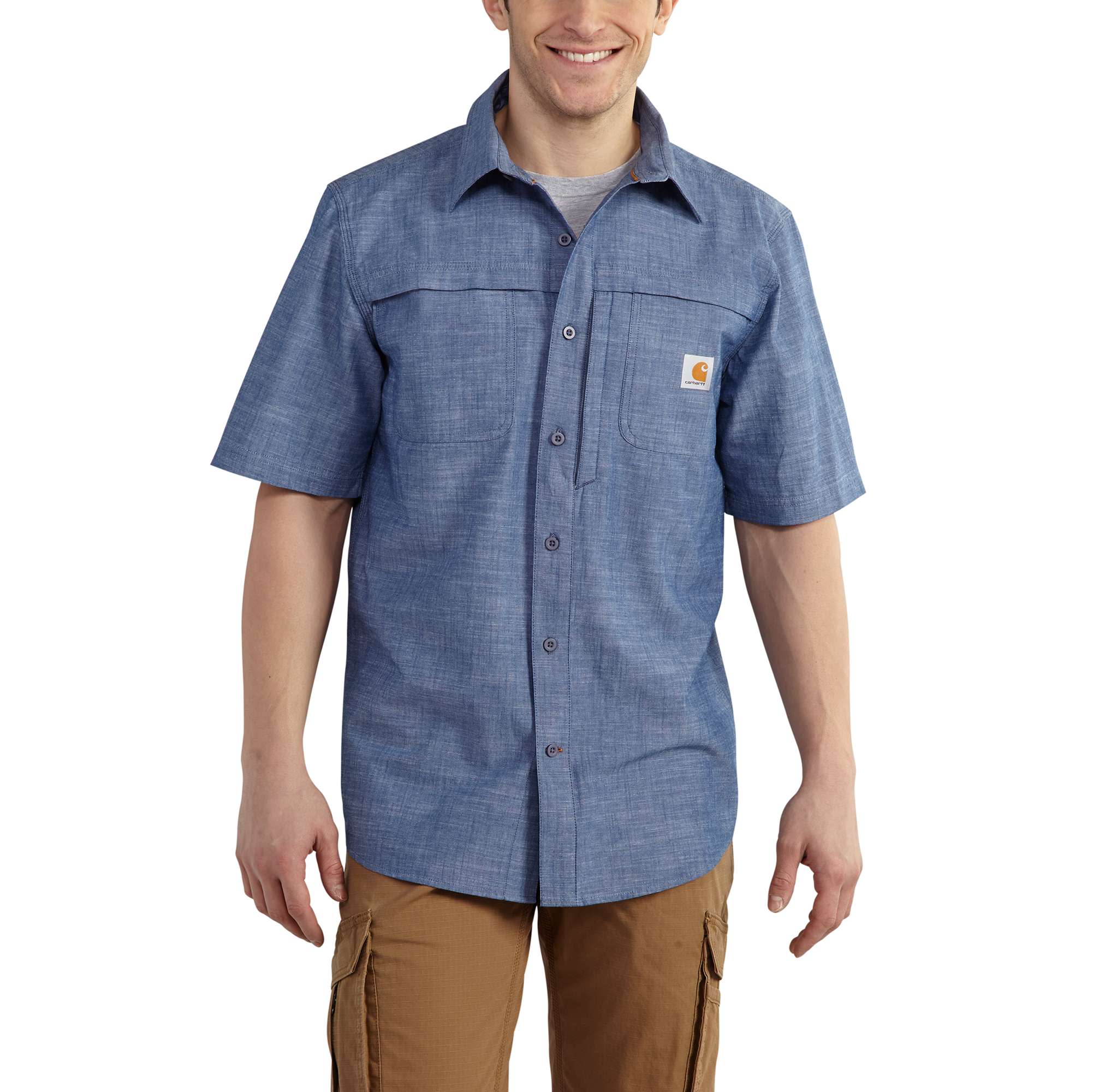 Carhartt ForceĀ® Mandan Chambray Short-Sleeve Shirt
