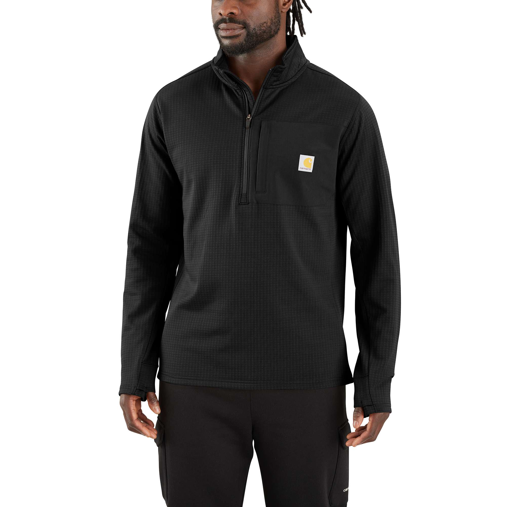 Carhartt ForceĀ® Relaxed Fit Mock Neck Half-Zip Fleece-Lined Shirt
