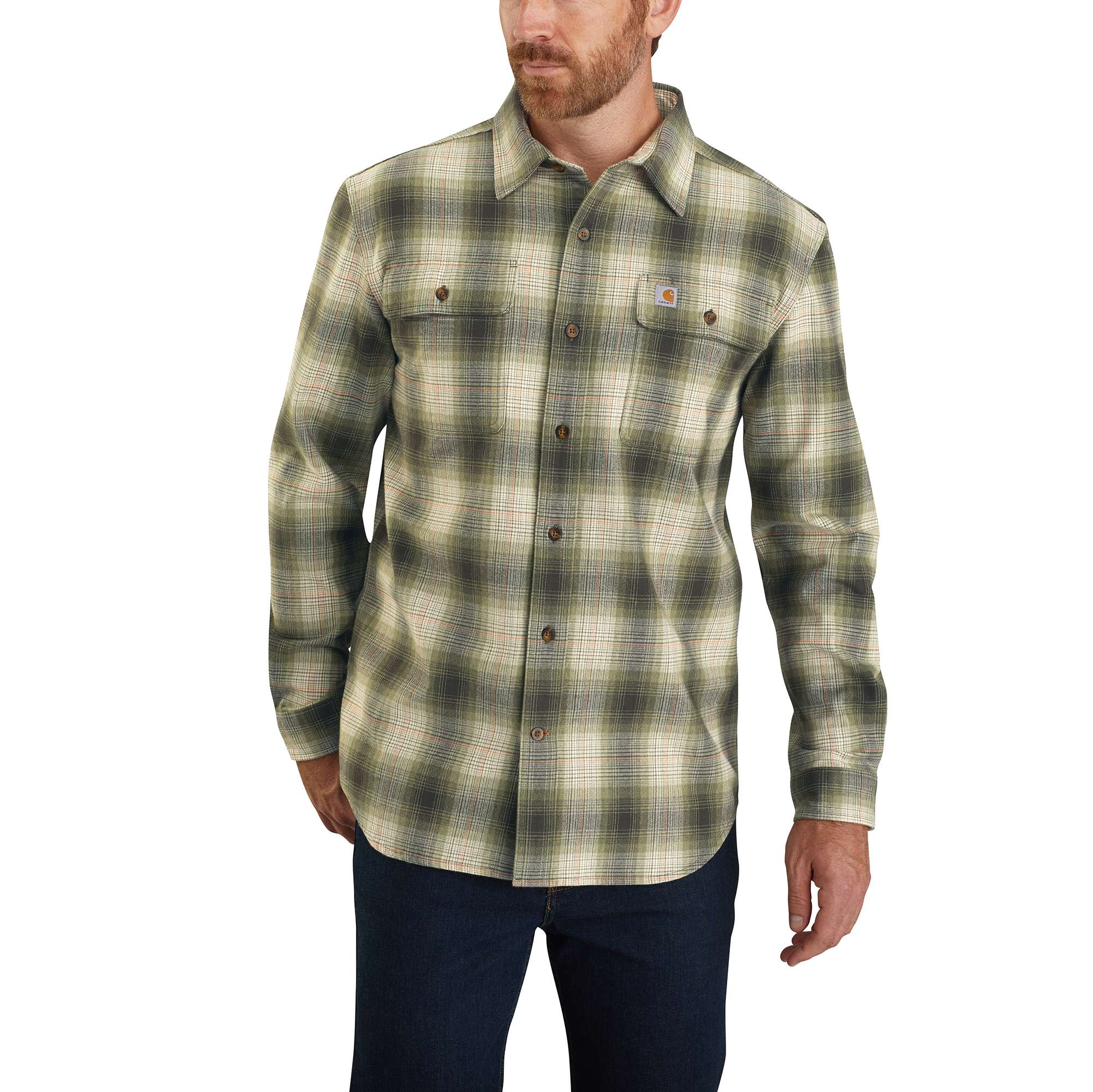 Carhartt® Original Fit Flannel Long-Sleeve Plaid Shirt