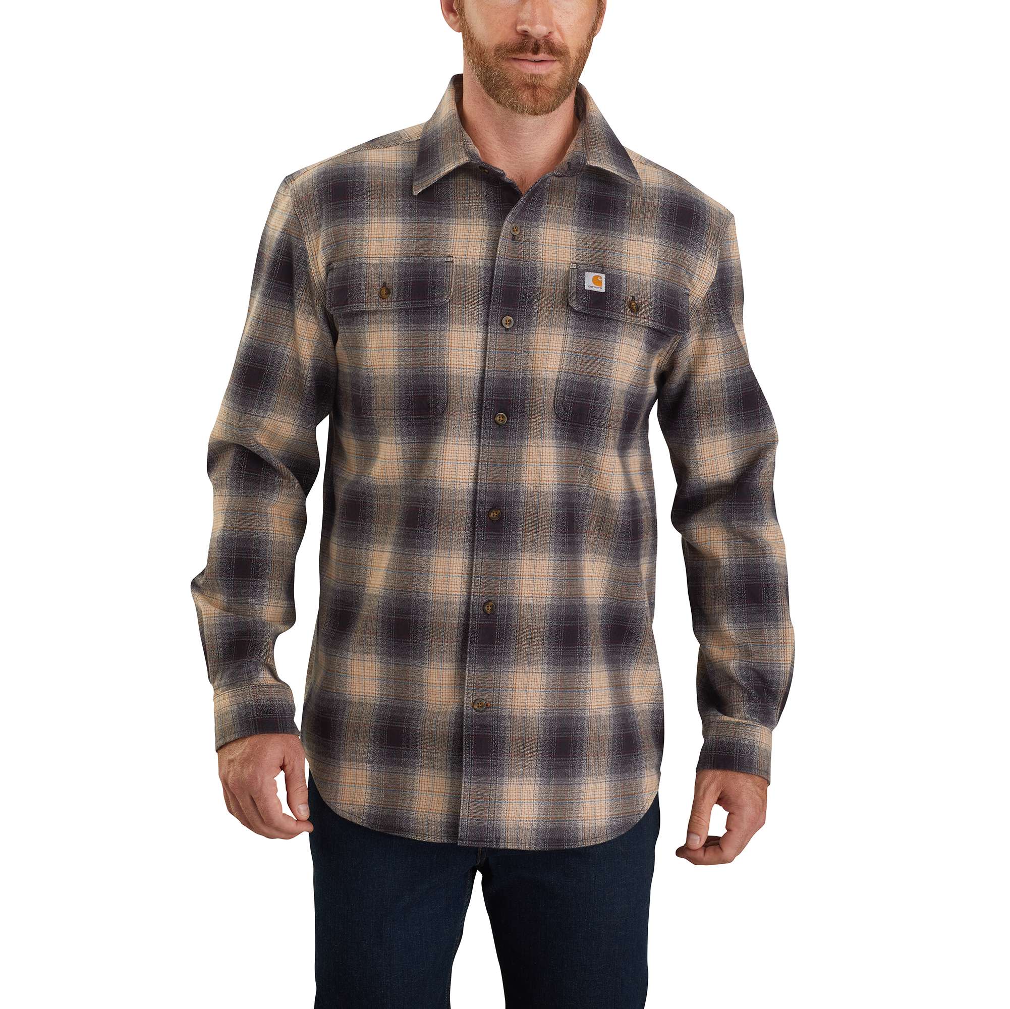 Carhartt® Original Fit Flannel Long-Sleeve Plaid Shirt