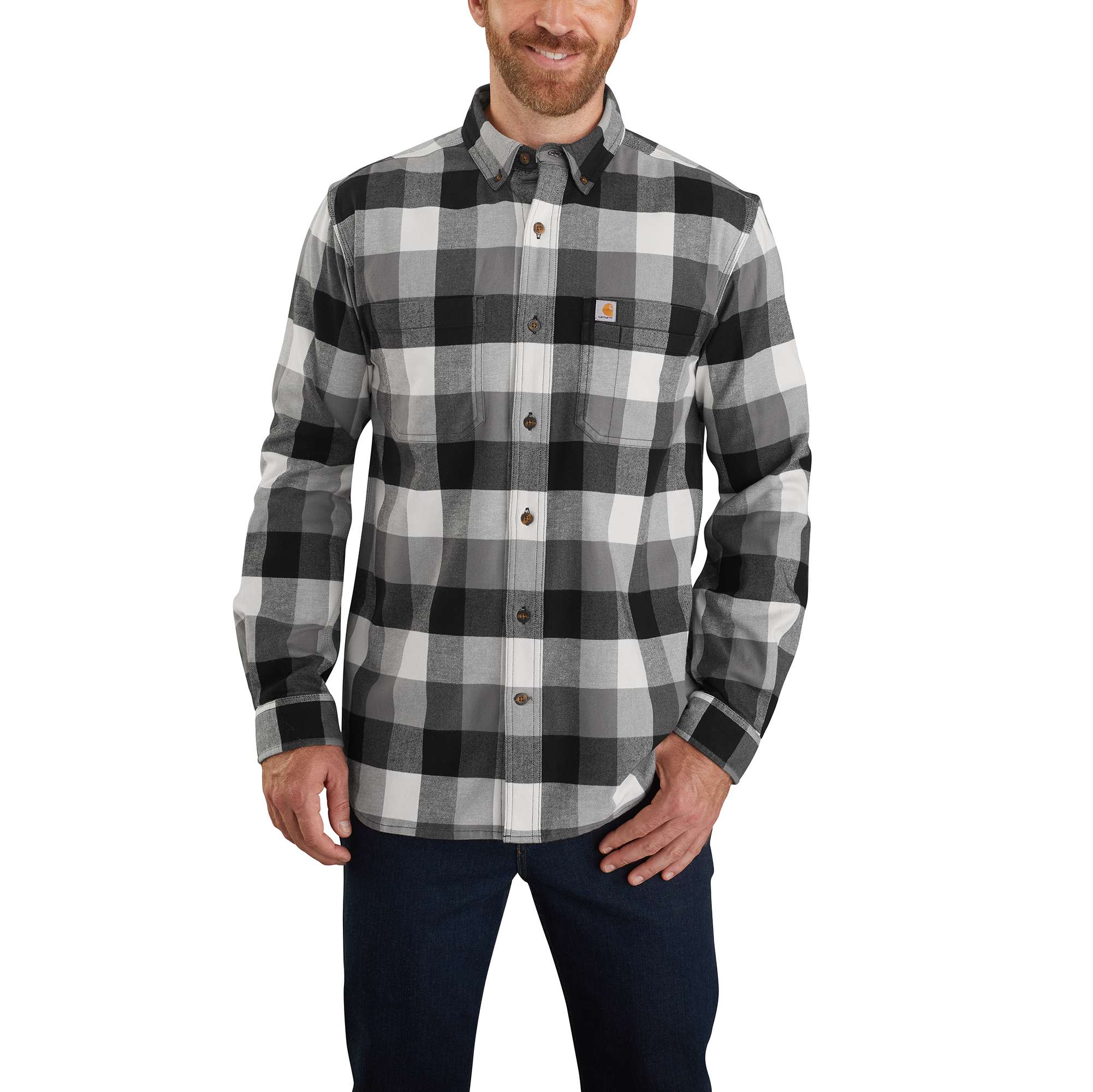 Carhartt® Rugged Flex® Relaxed Fit Flannel Long-Sleeve Plaid Shirt