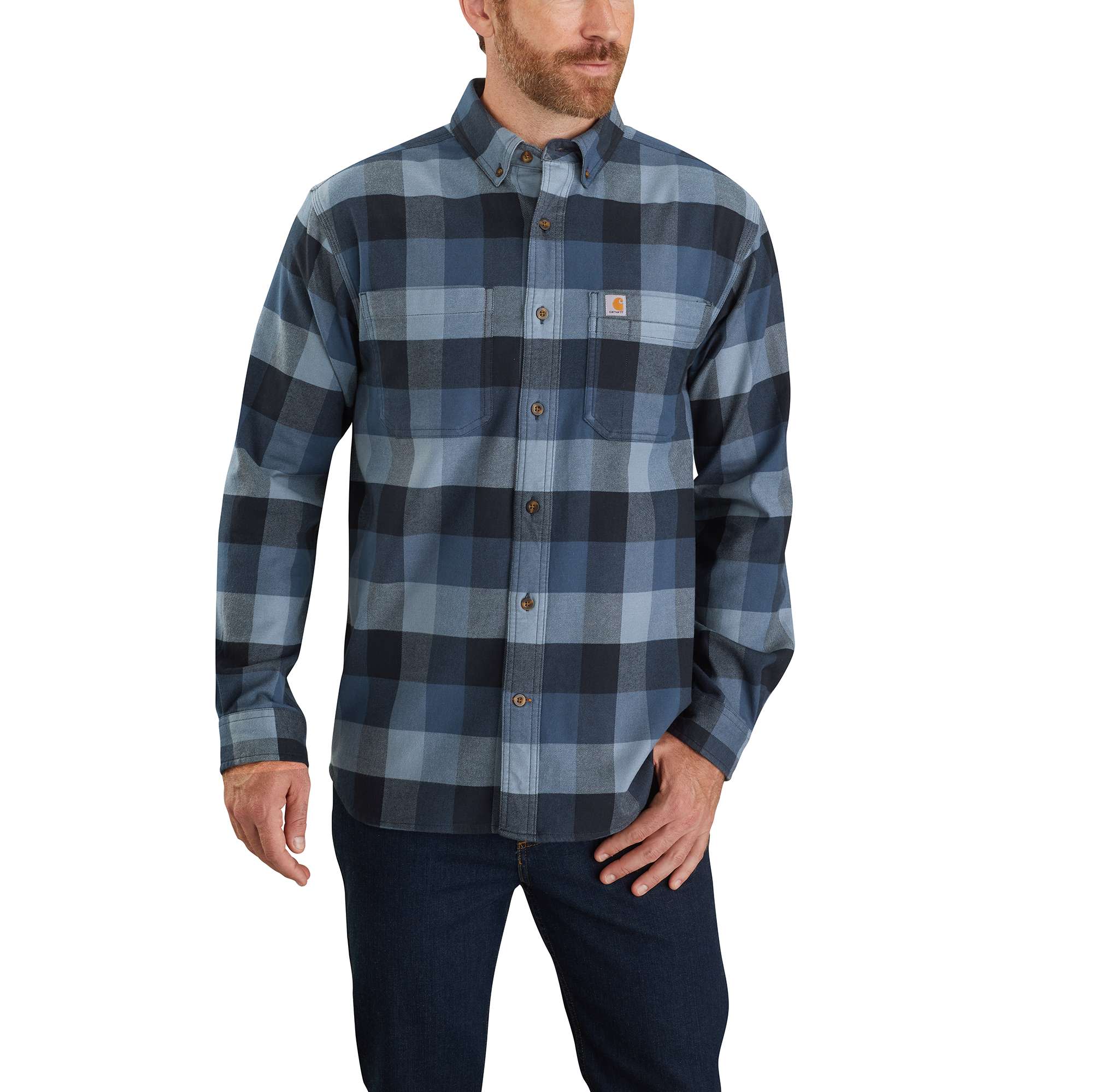 Carhartt® Rugged Flex® Relaxed Fit Flannel Long-Sleeve Plaid Shirt