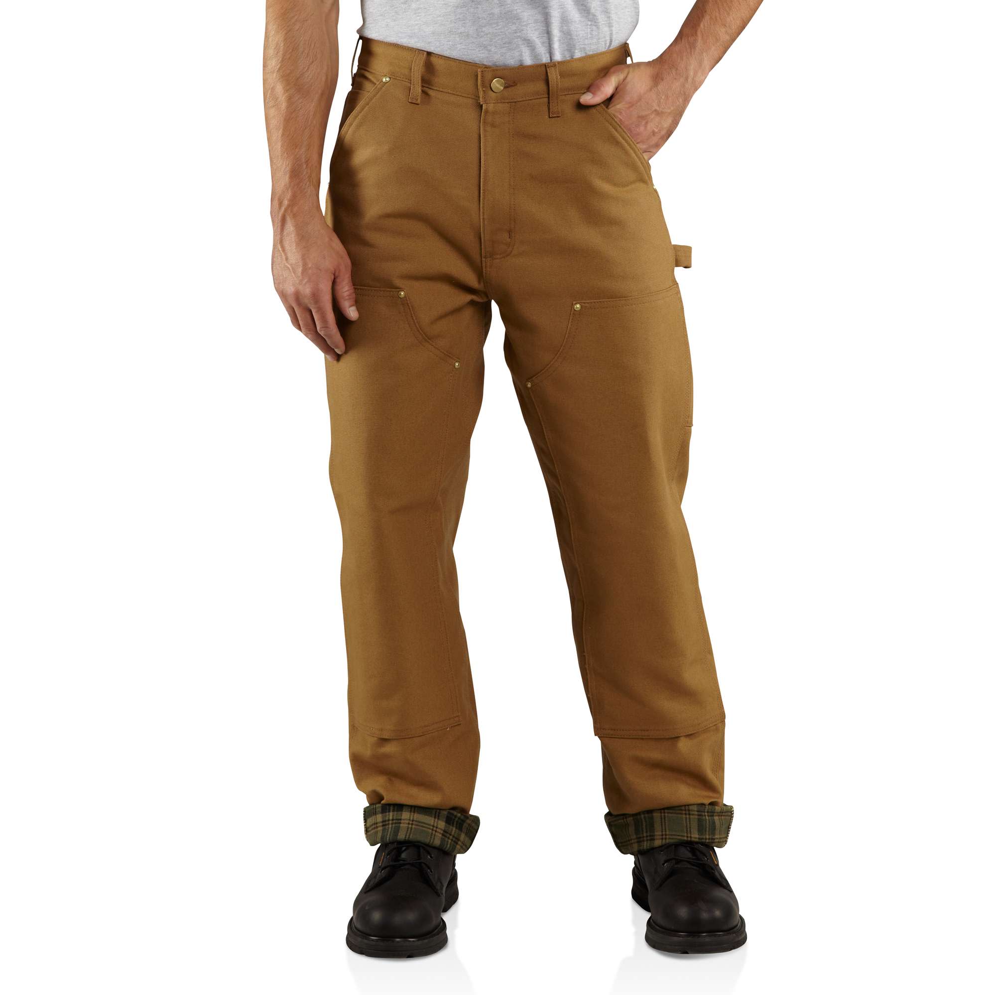 Firm Duck Double Front Dungaree Flannel Lined