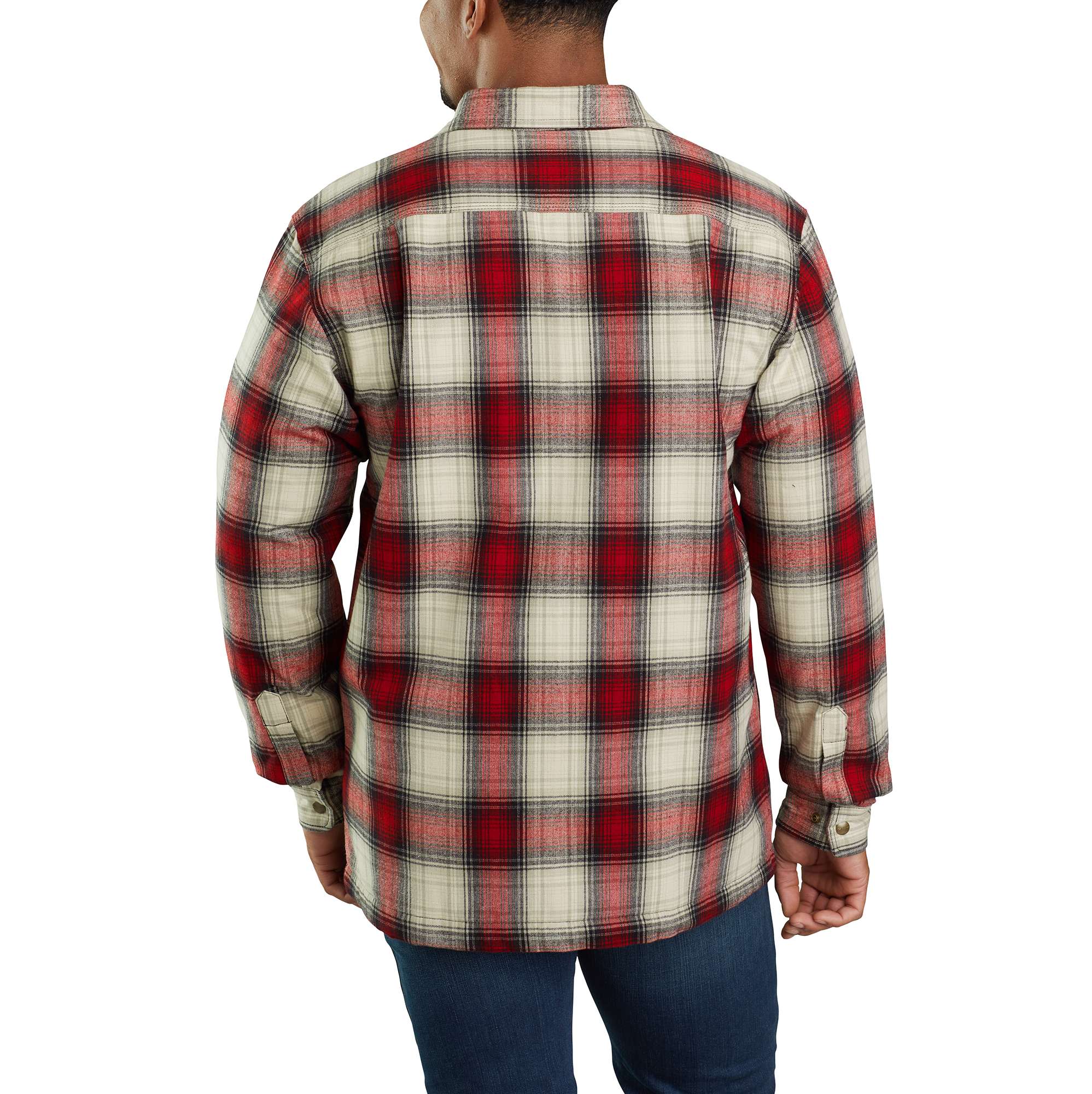 Hubbard Sherpa-Lined Plaid Flannel Shirt Jac - Image 2