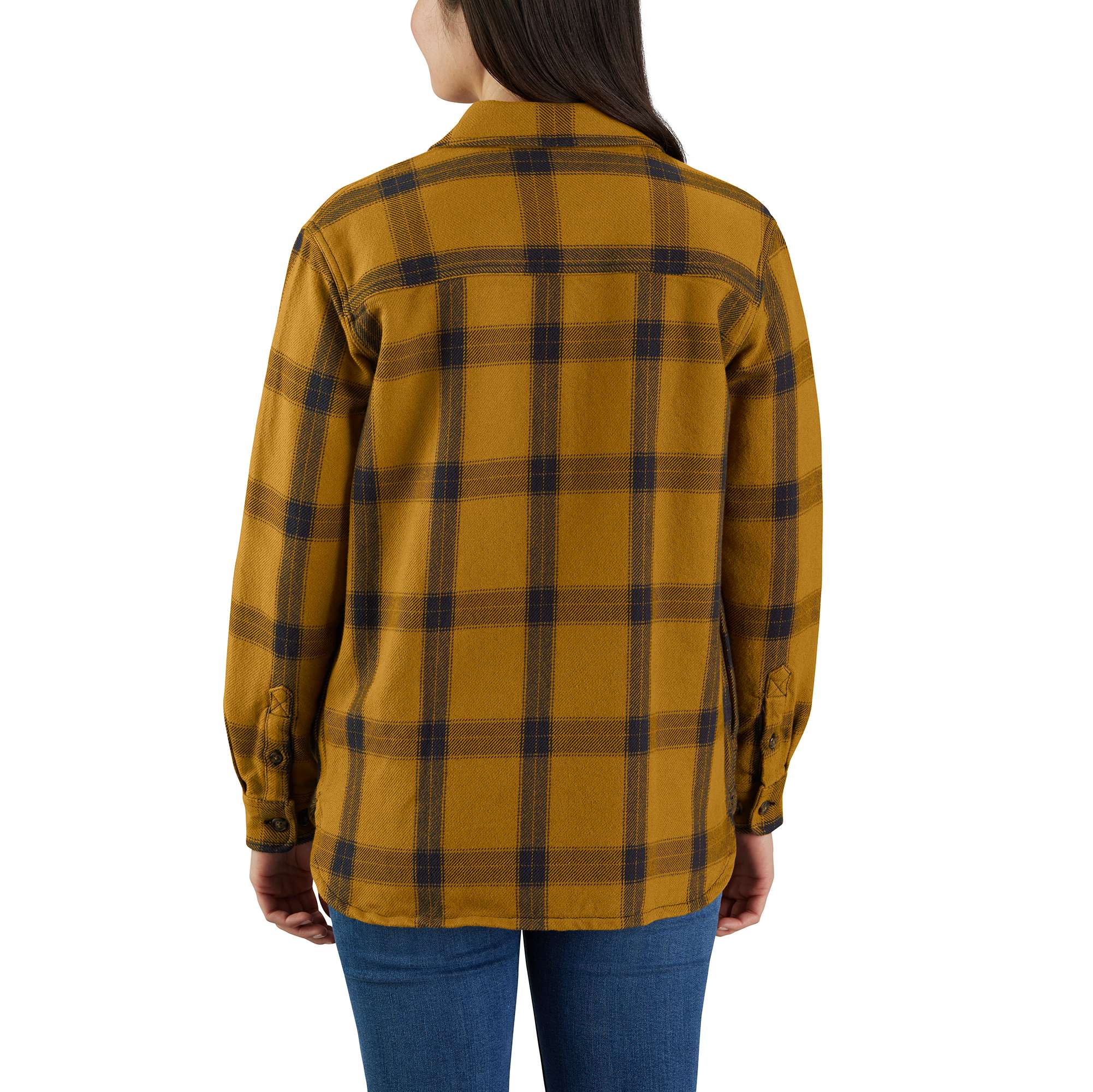 Loose Fit Heavyweight Twill Long-Sleeve Plaid Shirt - Image 2