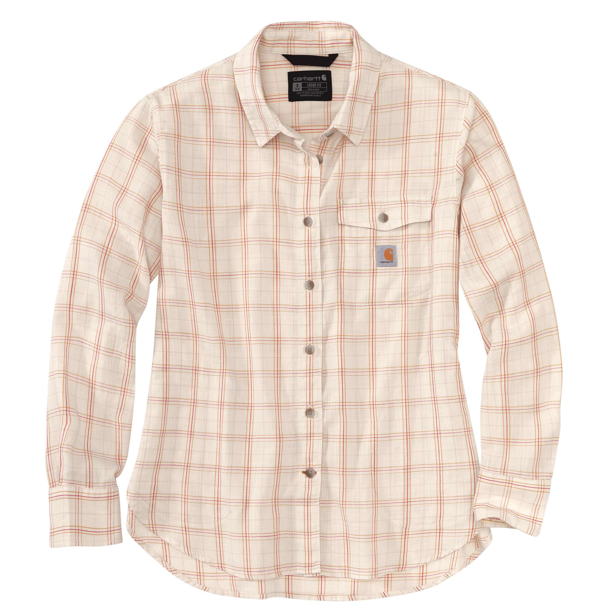 Loose Fit Lightweight Plaid Shirt