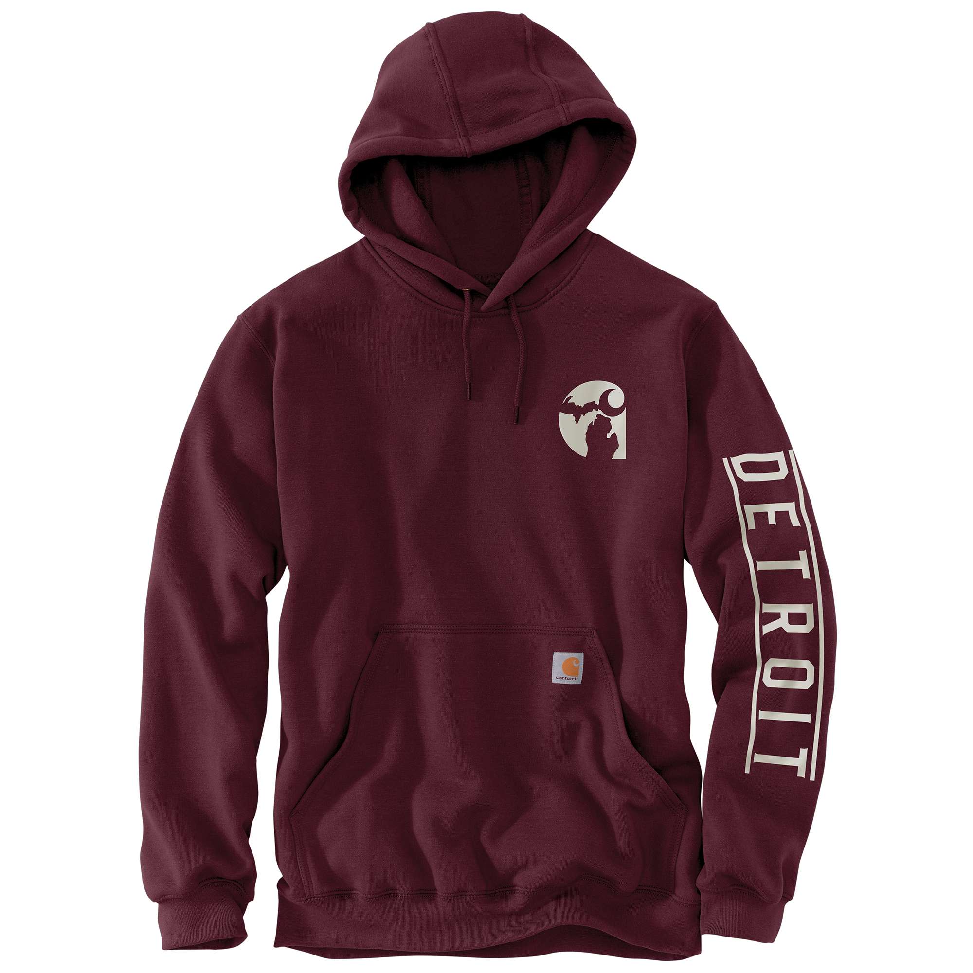 Loose Fit Midweight Hooded Detroit Graphic Sweatshirt