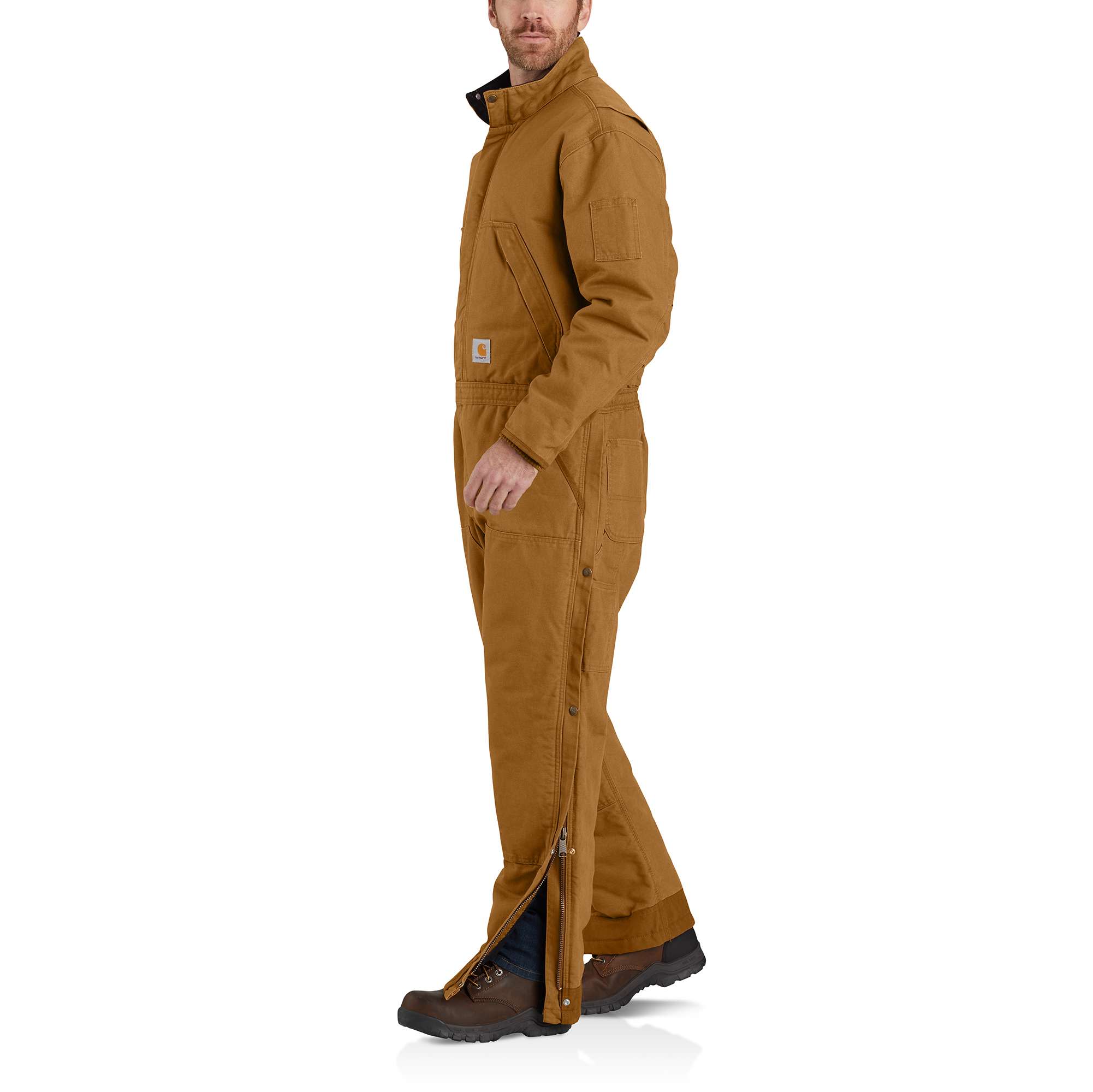 Loose Fit Washed Duck Insulated Coverall - Image 3