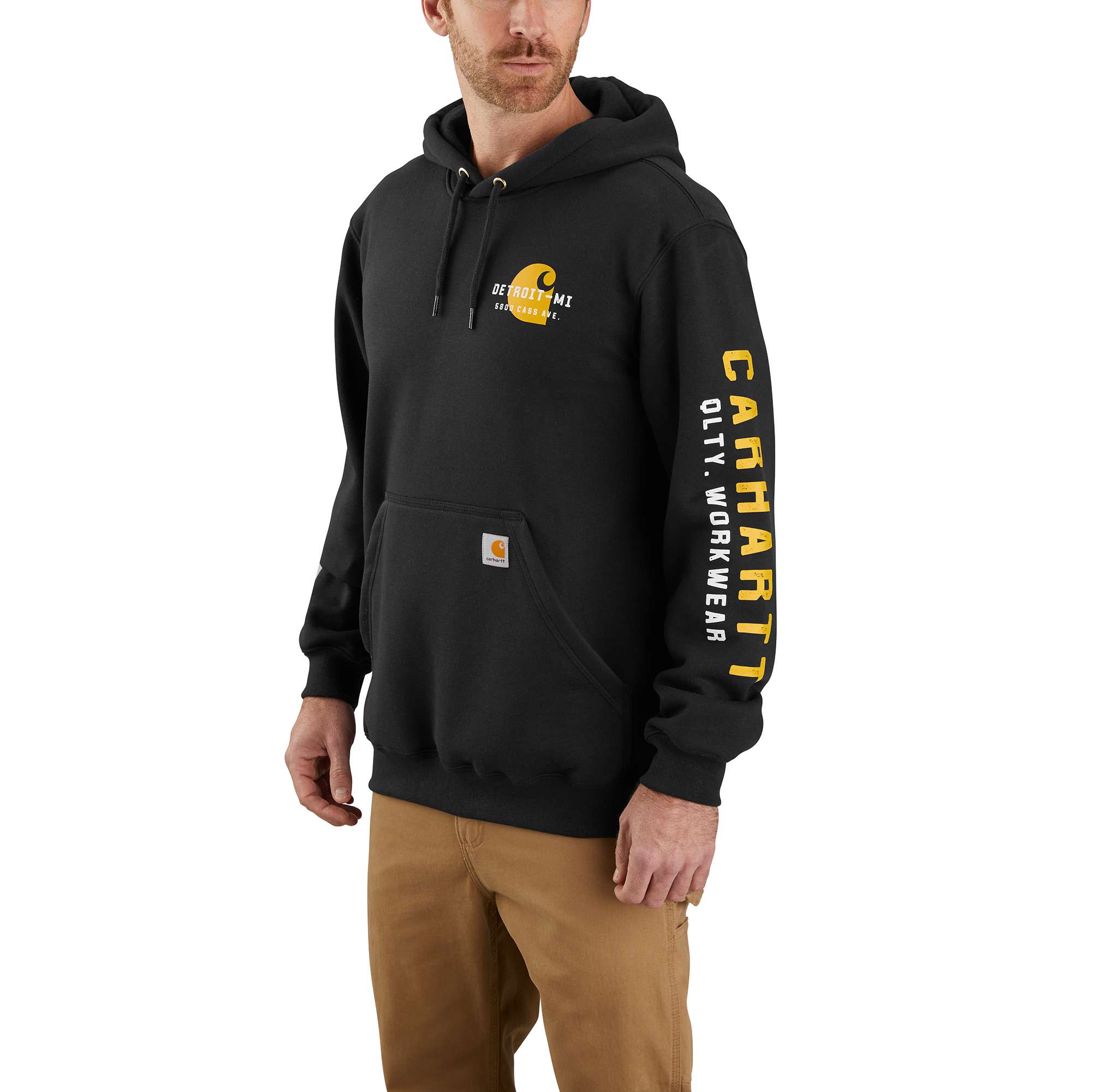 Original Fit Midweight Hooded Detroit Graphic Sweatshirt
