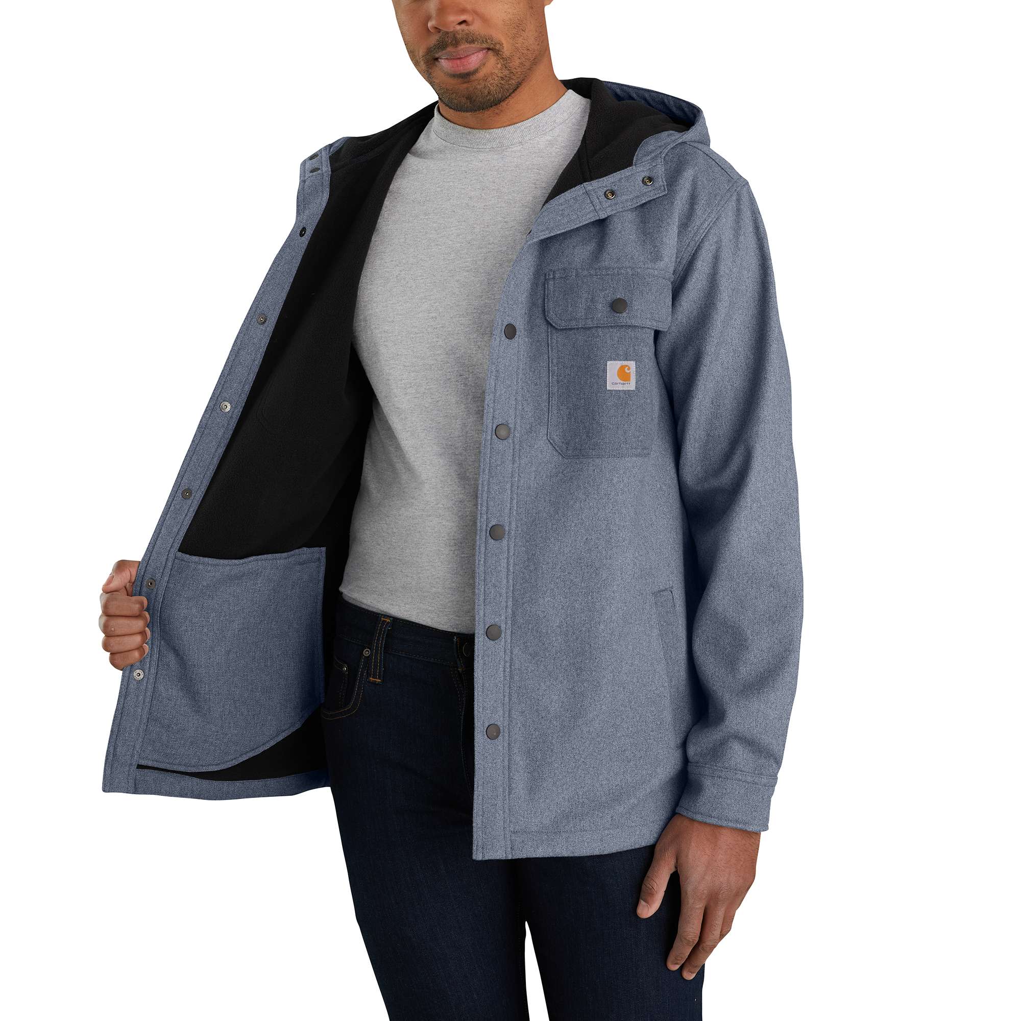 Rain Defender® Relaxed Fit Heavyweight Hooded Shirt Jac - Image 4