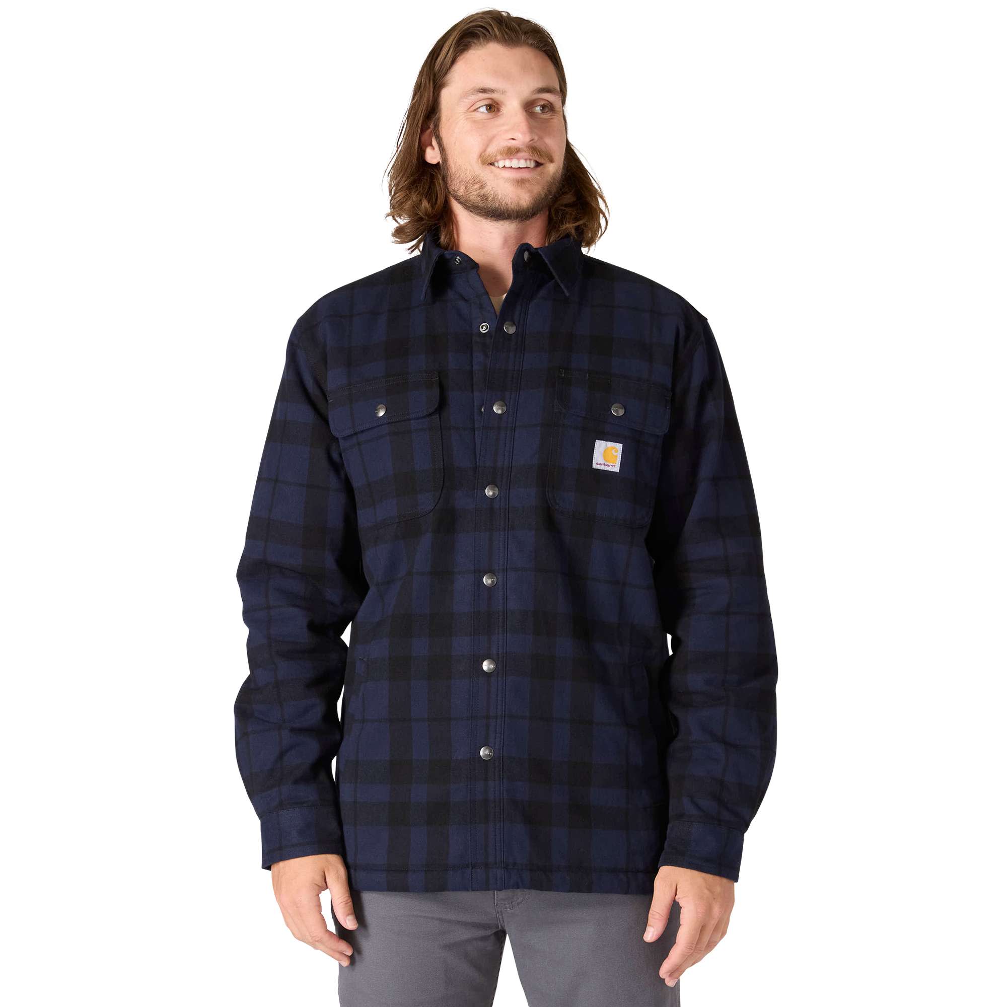 Relaxed Fit Flannel Sherpa-Lined Shirt Jac