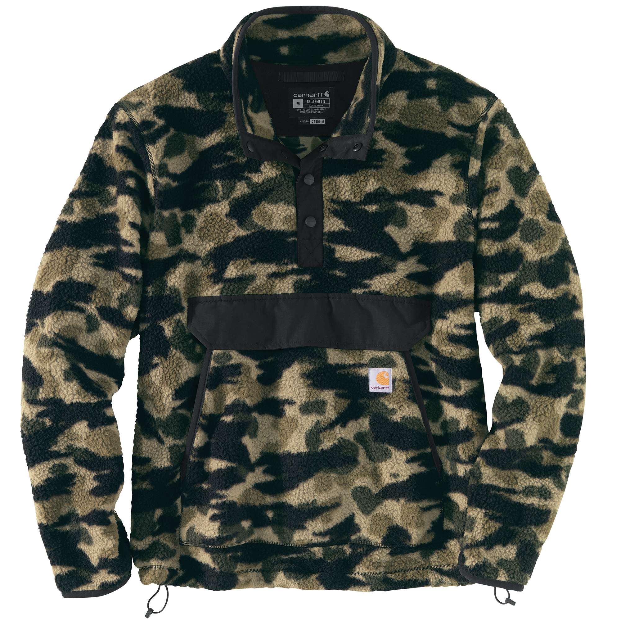 Relaxed Fit Fleece Snap Front Jacket - 2 Warmer Rating