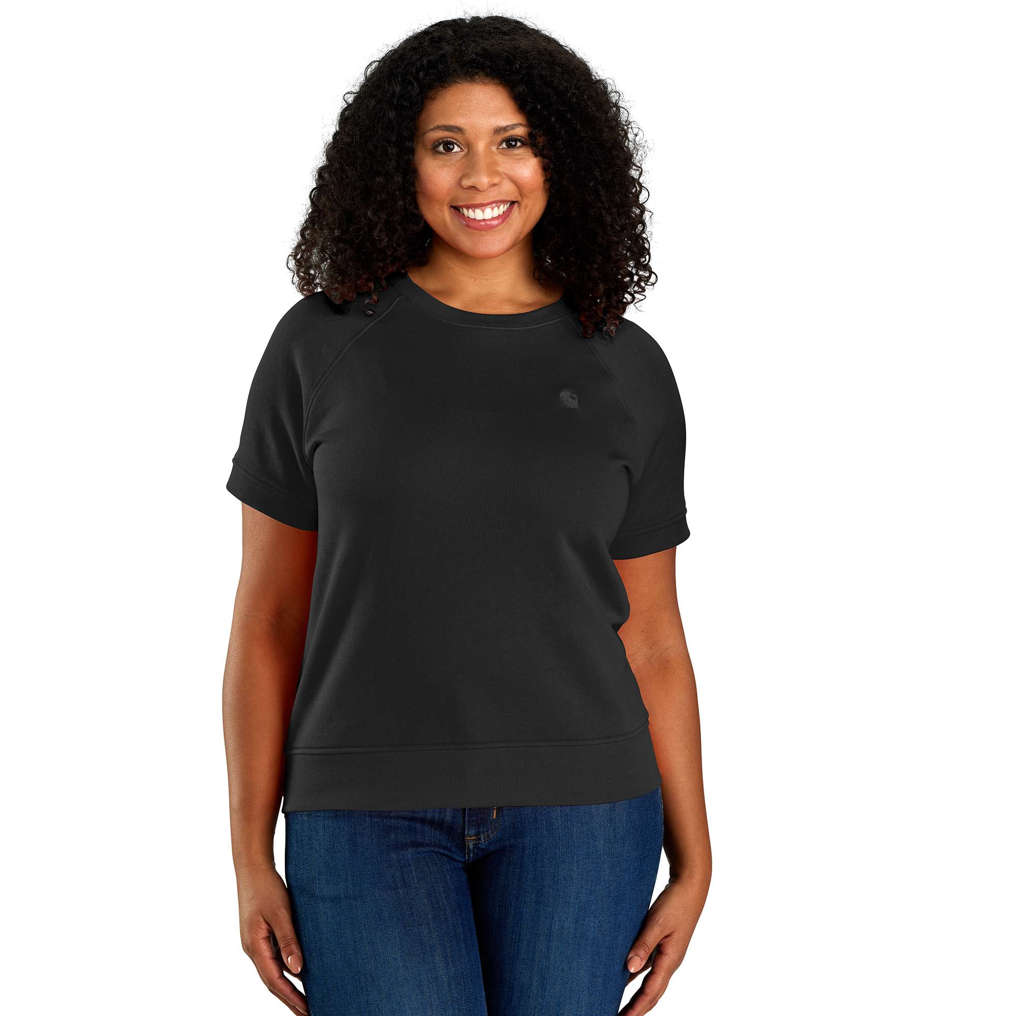 Relaxed Fit French Terry Short-Sleeve Sweatshirt