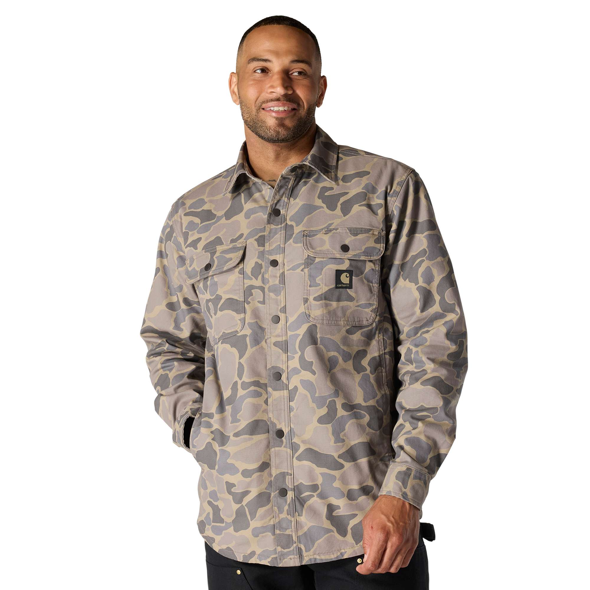 Rugged Flex® Relaxed Fit Canvas Fleece-Lined Shirt Jac