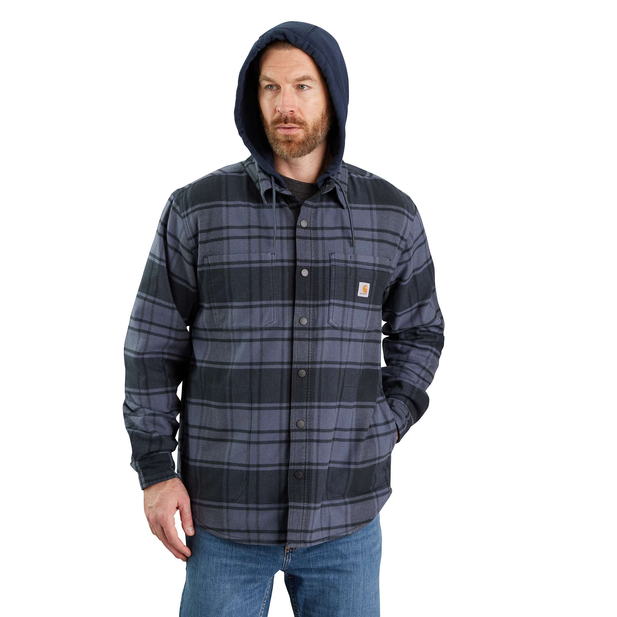 Rugged Flex® Relaxed Fit Flannel Fleece Lined Hooded Shirt Jac - Image 2