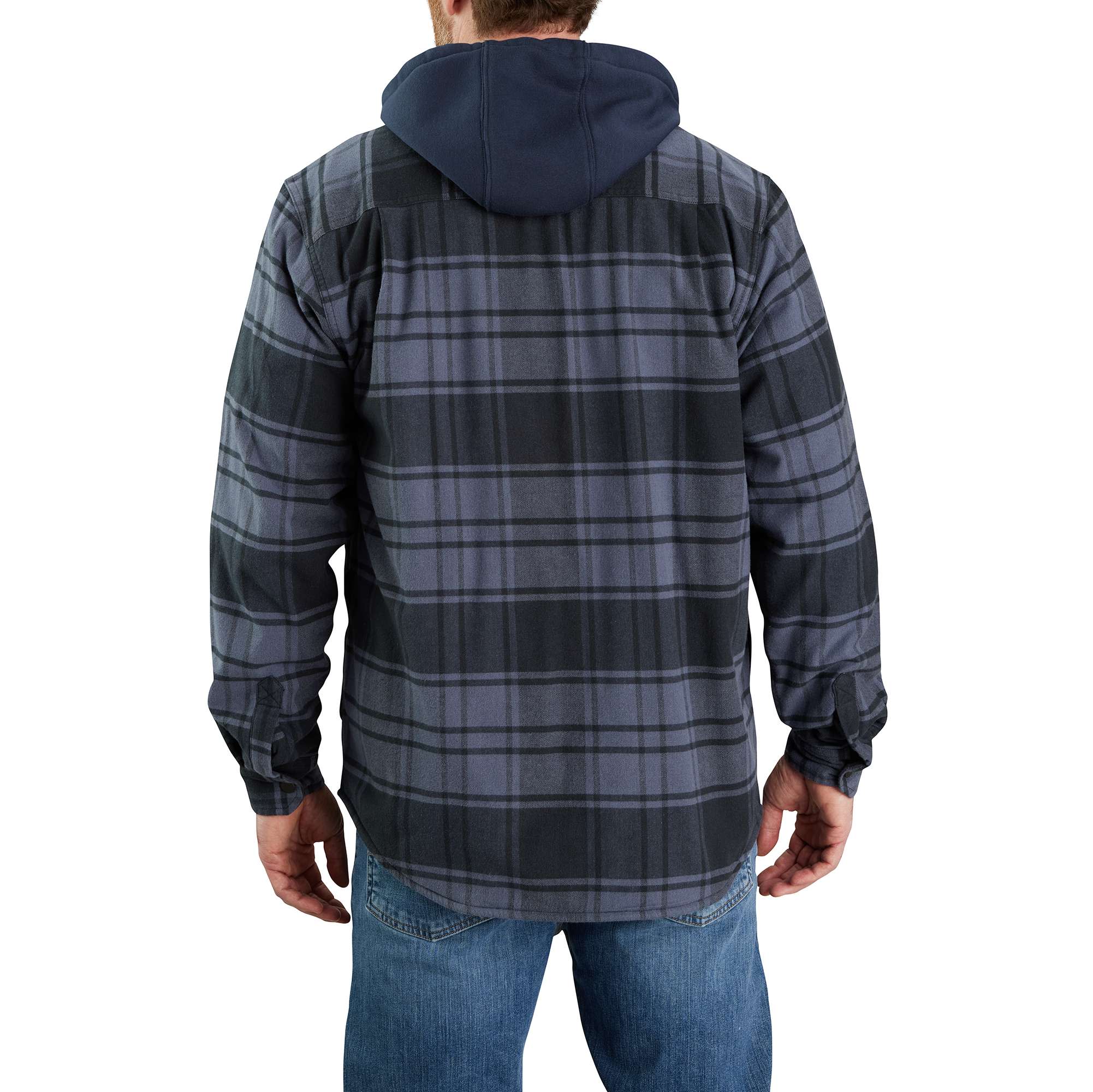Rugged Flex® Relaxed Fit Flannel Fleece Lined Hooded Shirt Jac - Image 3
