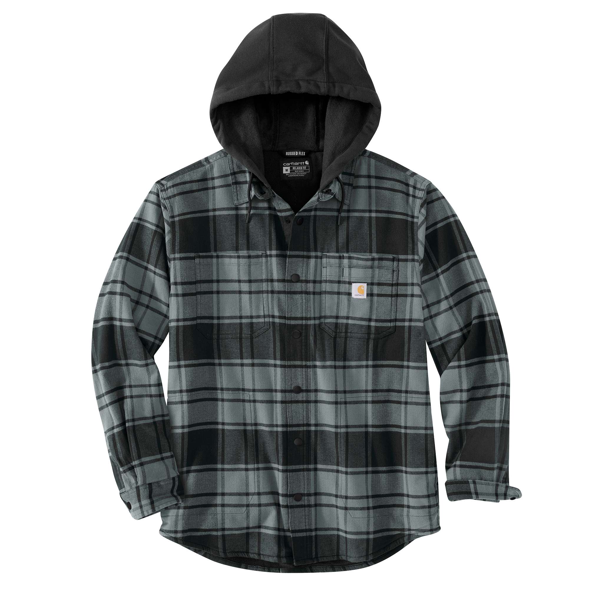 Rugged Flex® Relaxed Fit Flannel Fleece Lined Hooded Shirt Jac
