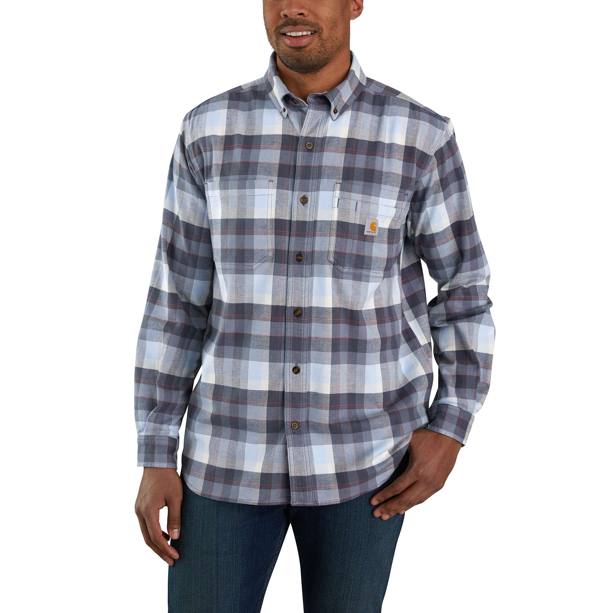 Rugged Flex® Relaxed Fit Midweight Flannel Long-Sleeve Shirt