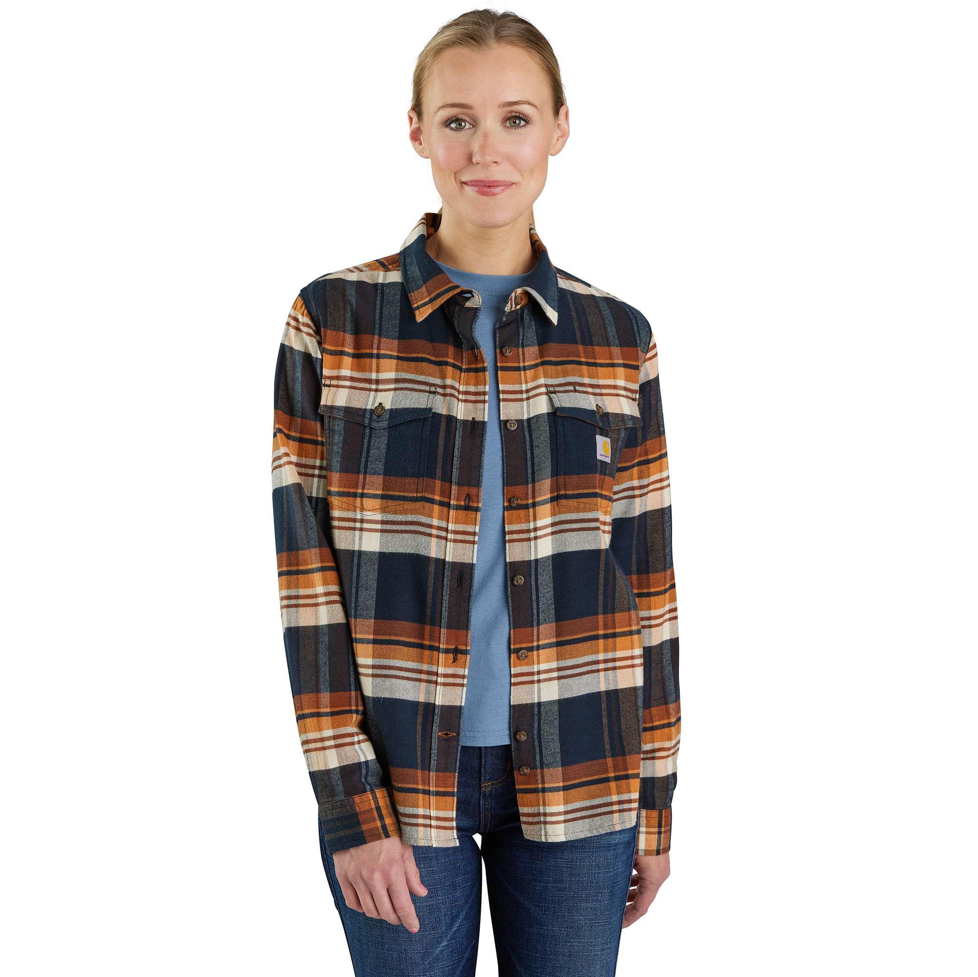 TENCEL™ Fiber Series Relaxed Fit Long-Sleeve Flannel Shirt