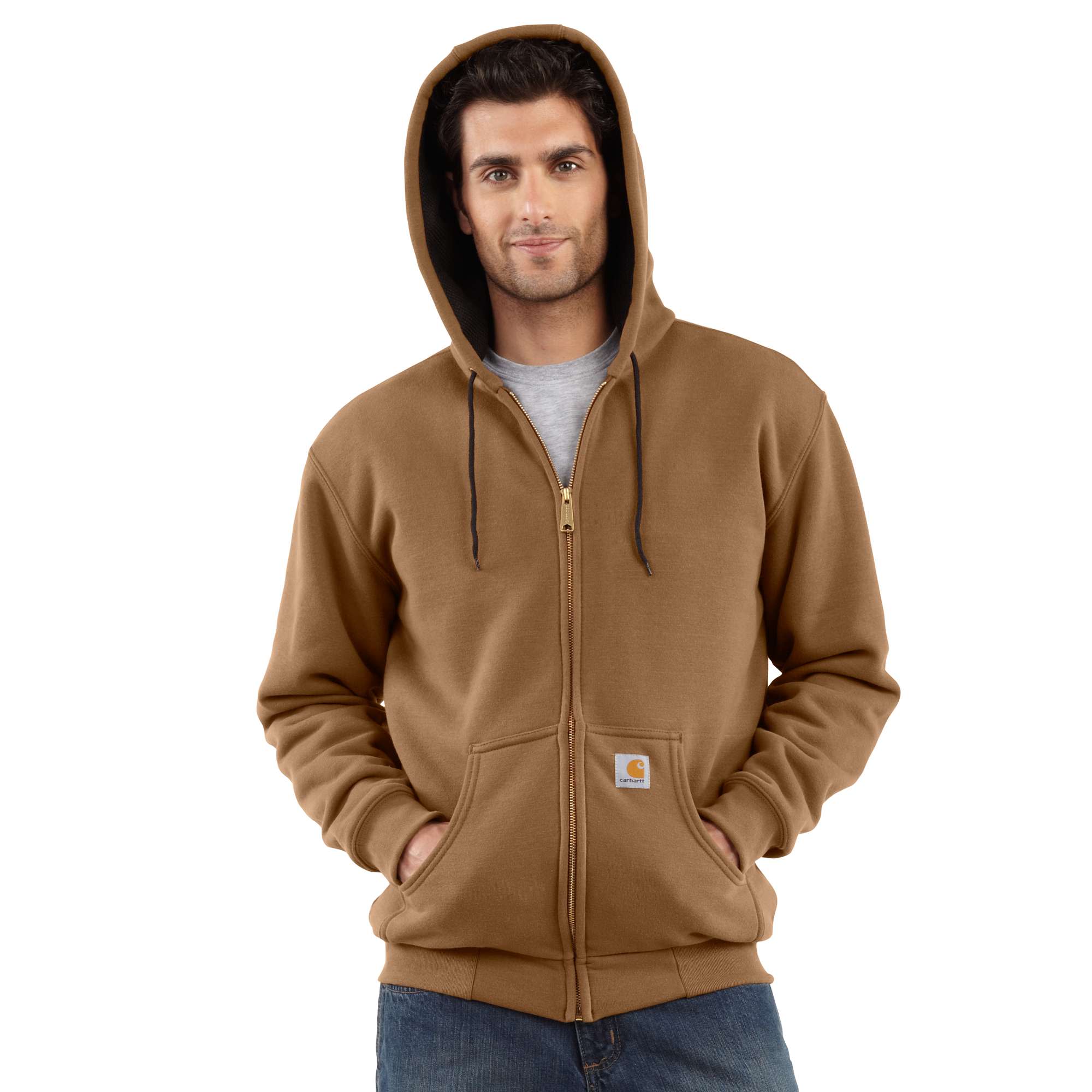 Thermal-Lined Hooded Zip-Front Sweatshirt - Image 2