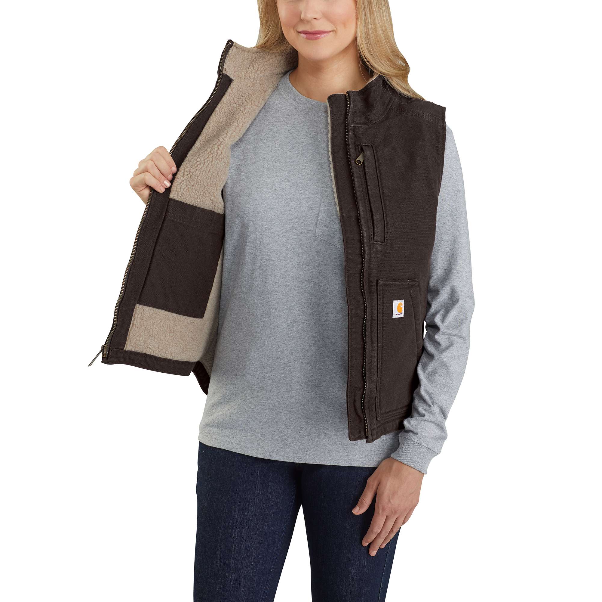 Washed Duck Mock Neck Vest - Image 3