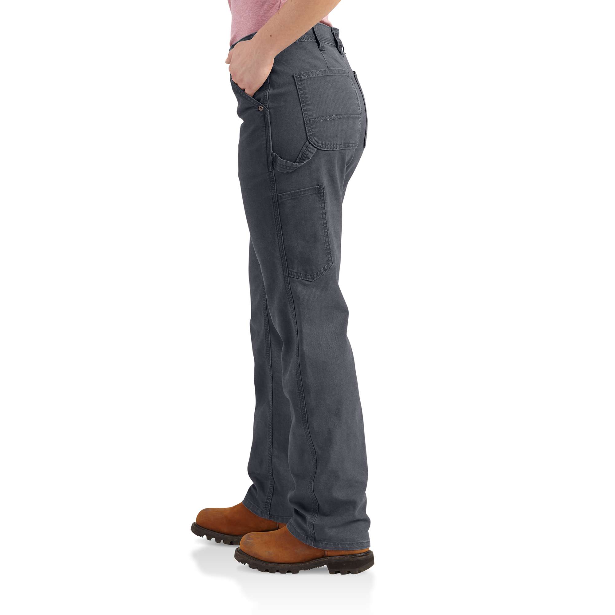 Women's Rugged Flex® Loose Fit Canvas Work Pant - Image 4