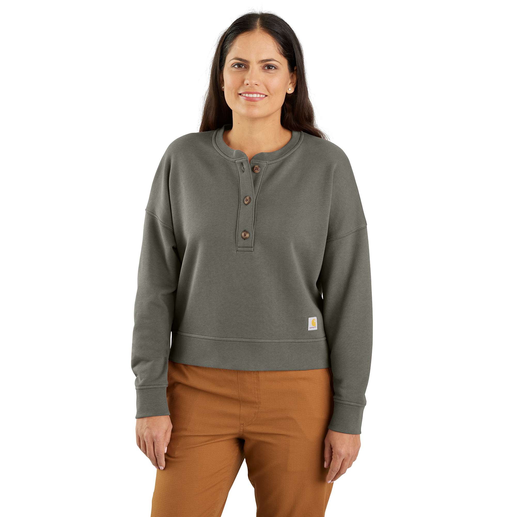 Women's TENCEL™ Fiber Series Loose Fit French Terry Henley Sweatshirt