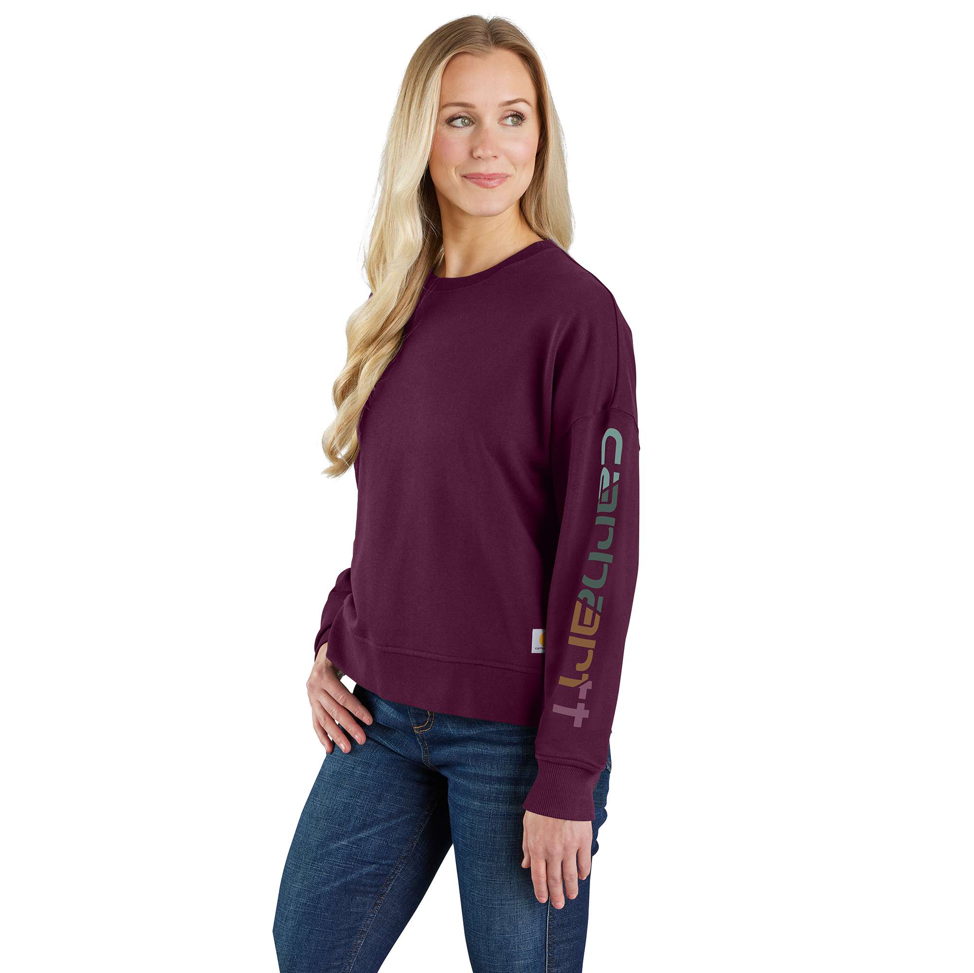 Women's TENCEL™ Fiber Series Loose Fit Sleeve Graphic Sweatshirt