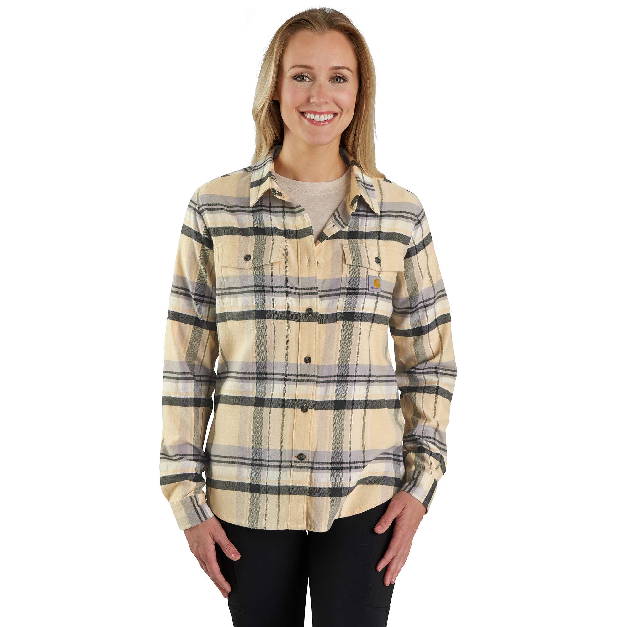 Women's TENCEL™ Fiber Series Relaxed Fit Long-Sleeve Flannel Shirt